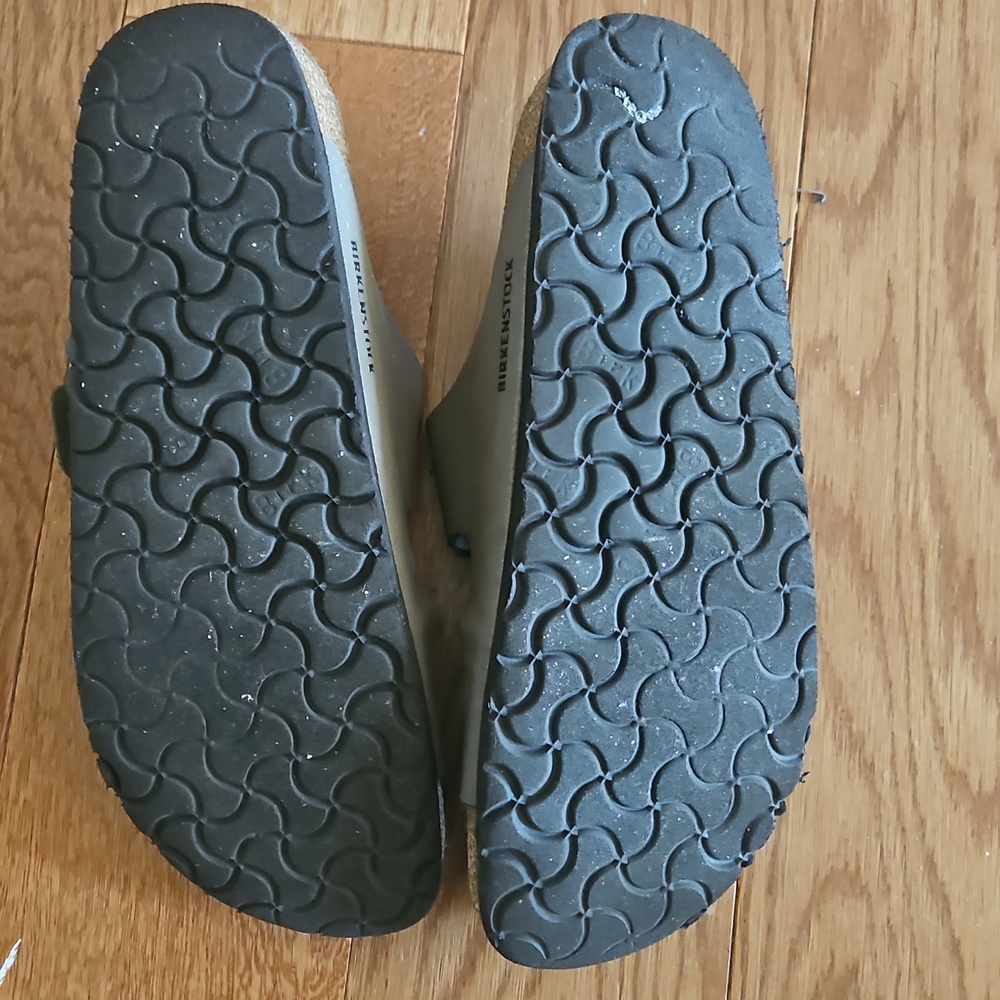 Birkenstock Brown Suede Double-Buckle Slides - Picture 6 of 7